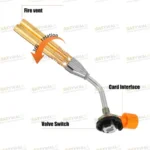 Double Gas Welding Brazing Flame Gun Soldering Pipe Flamethrower Compatible Camping & Welding