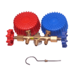 Double Gauge Manifold Comes with 3 Hose Pipes Compatible with R22, R134 Gases - Image 4