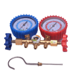Double Gauge Manifold Comes with 3 Hose Pipes Compatible with R22, R134 Gases - Image 5