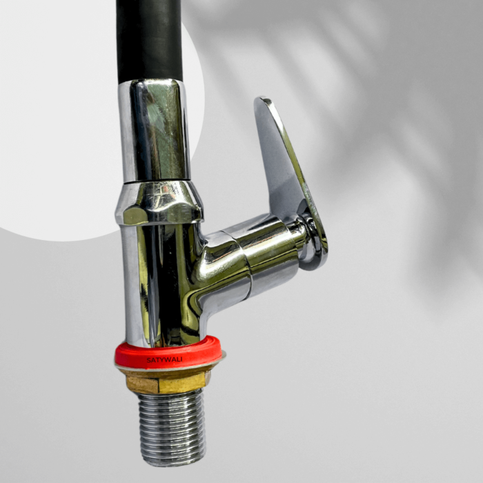 Single Flow Swan Neck Tap with 360° Flexible Silicone Spout, Matt Black & Chrome Finish – Deck Mounted for Wash Basin and Kitchen Sink - Image 4