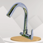 Swan Neck Pillar Tap with 360° Silicone Spout Brass Chrome Finish for Wash Basin and Kitchen & Bathroom - Image 5