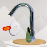 Swan Neck Pillar Tap with 360° Silicone Spout Brass Chrome Finish for Wash Basin and Kitchen & Bathroom - Image 2