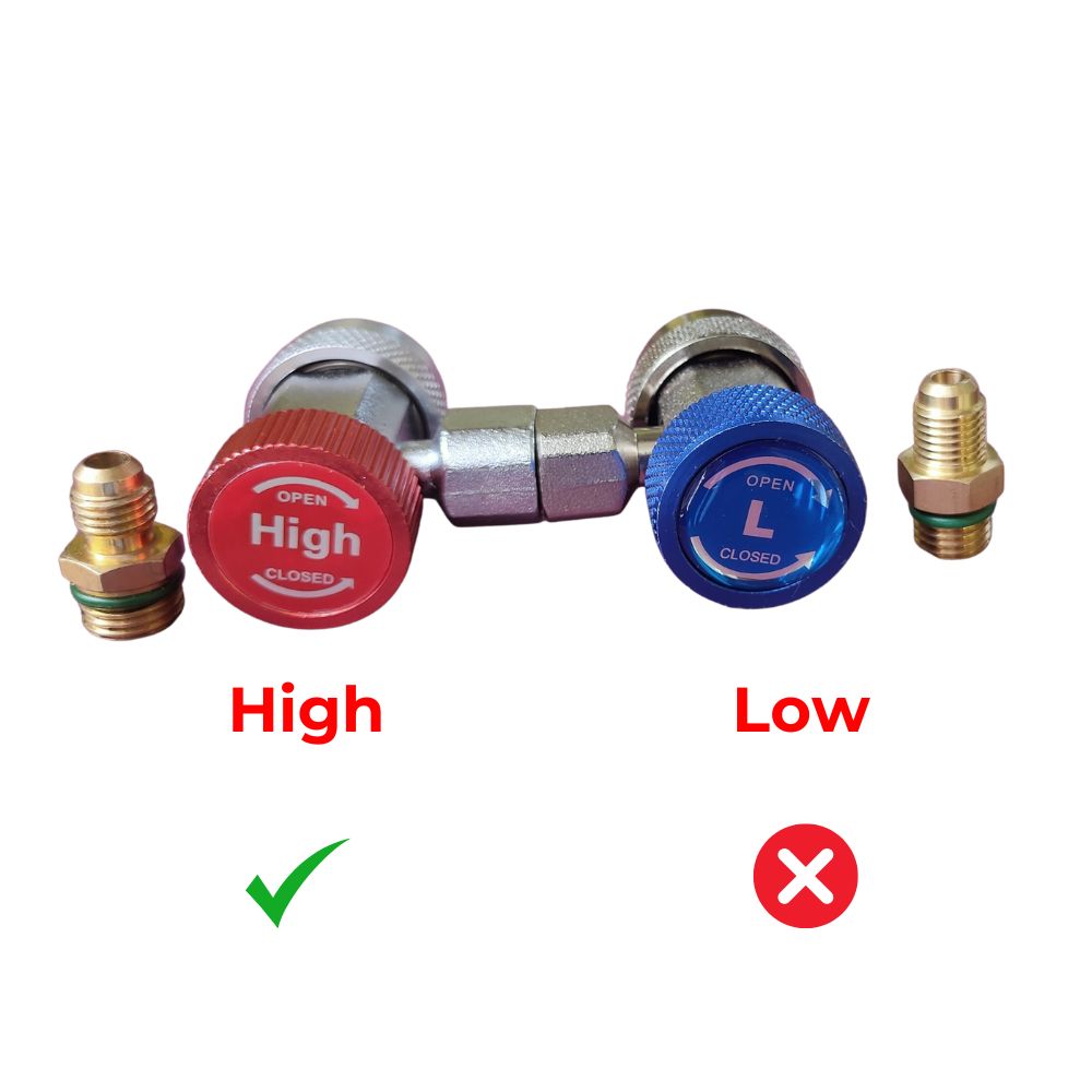 Tandefio AC R134A Adapters Quick Coupler Kit, R134a Can Tap Valves R134a To R22/410a