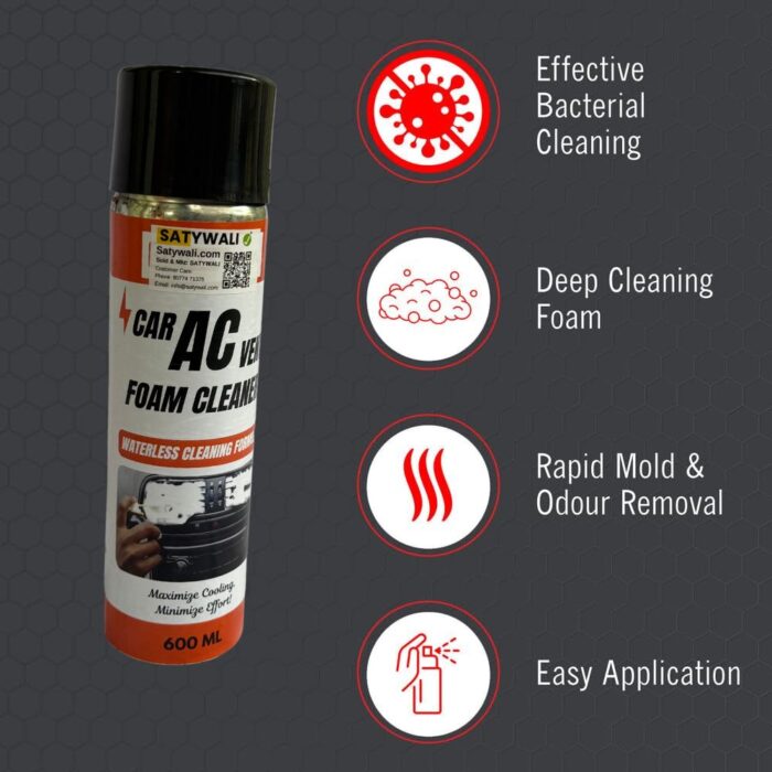 CAR AC Vent Foam Cleaner Ultimate Cooling & Freshness 450 ml Best Results - Image 3